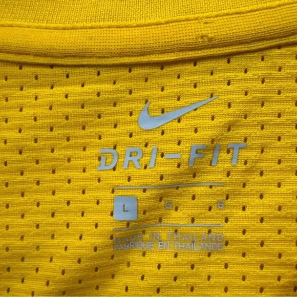 Nike Giannis Basketball Mesh 1/4 Zip Shirt Dri-Fit Yellow Men's Large - Picture 5 of 7